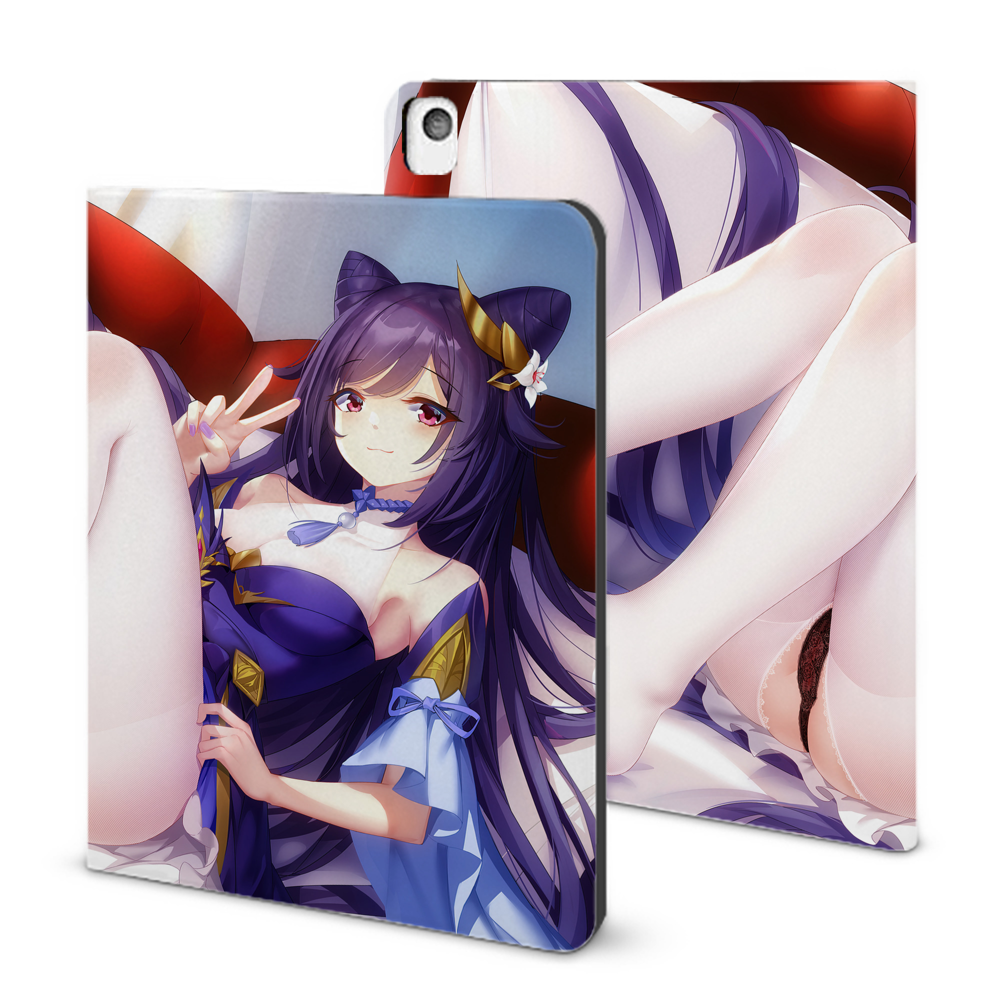 げんし神 genshin IPadケース ペンホルダー付き ブックスタイルデザイン
